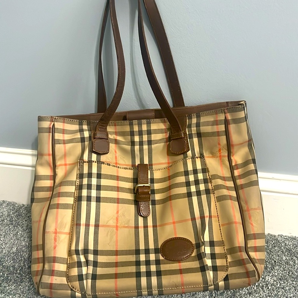 Authentic Burberrys tote bag vintage